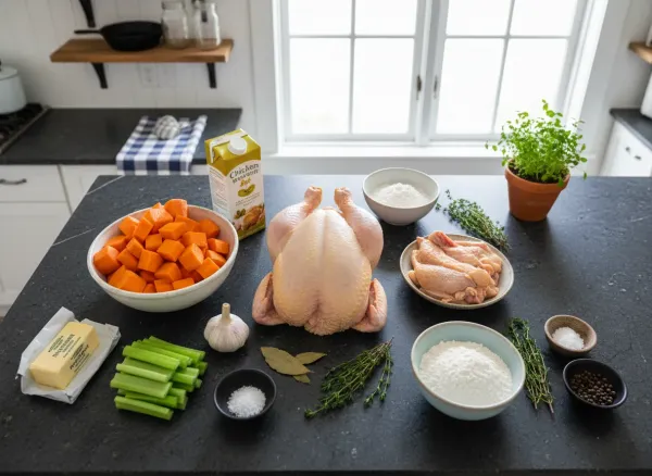 Classic Homestyle Chicken and Dumplings — Ingredients view