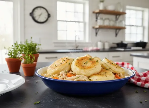 Classic Homestyle Chicken and Dumplings — Alternate view