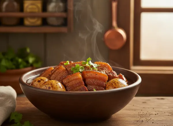 Authentic Thit Kho Tau (Vietnamese Braised Pork Belly and Eggs) — Alternate view