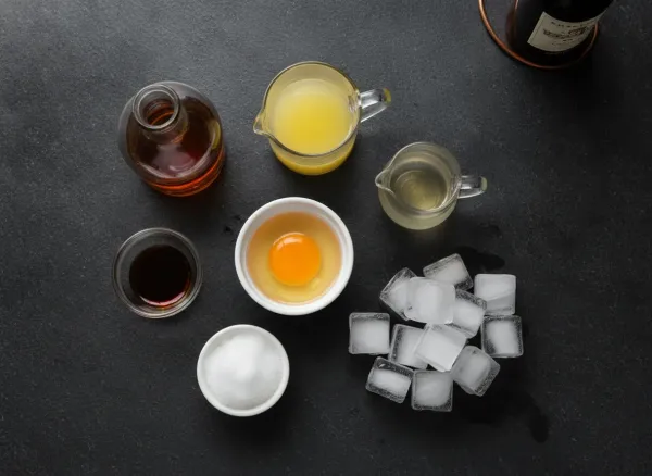 Classic Whiskey Sour with Egg White — Ingredients view