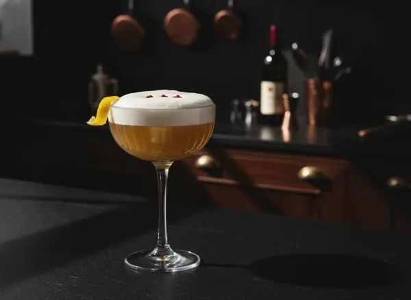 Classic Whiskey Sour with Egg White — Alternate view