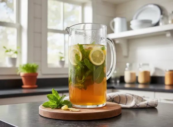 Traditional Mint Switchel (Haymaker's Punch) — Alternate view