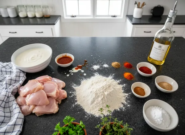 Buttermilk Fried Chicken and Waffles — Ingredients view