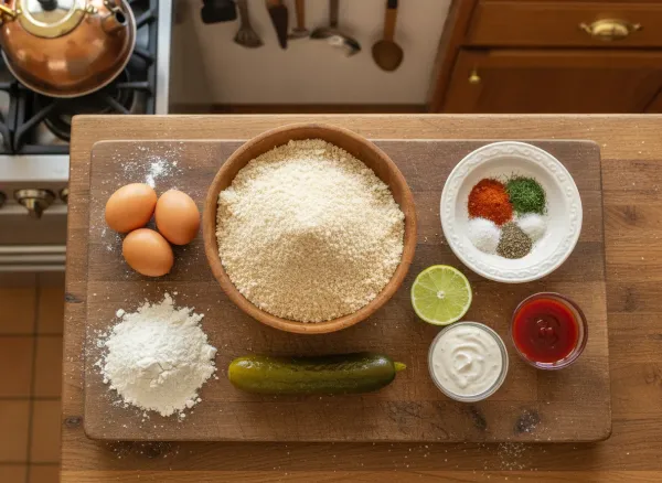 Air-Fried Pickle Spears with Spicy Sriracha Ranch — Ingredients view