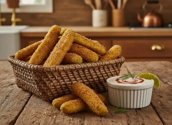 Air-Fried Pickle Spears with Spicy Sriracha Ranch — Alternate view