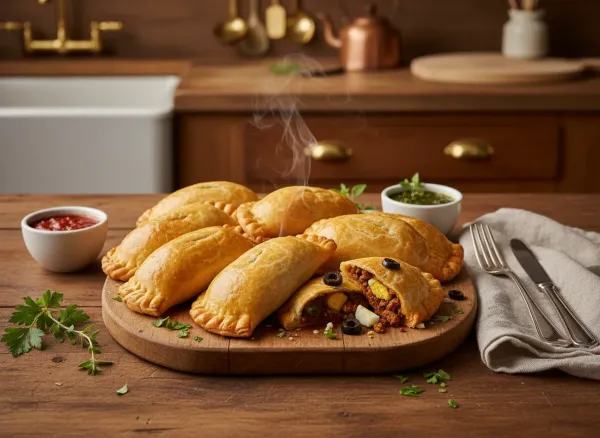 Authentic Argentinian Empanadas Mendocinas — Overhead view
