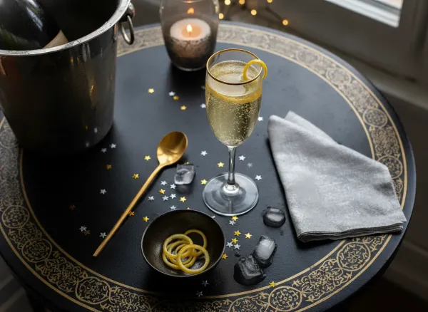 Classic French 75 — Overhead view