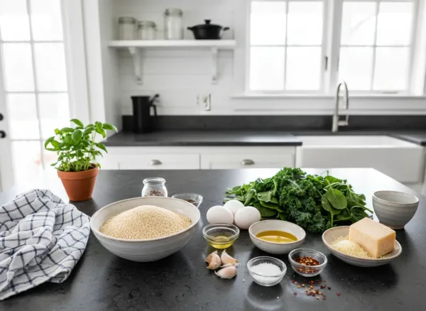 Savory Quinoa & Greens Breakfast Bowl — Ingredients view