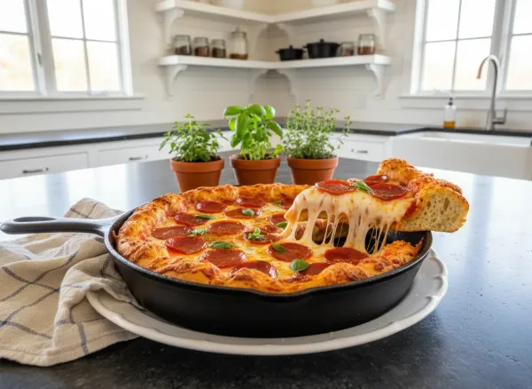 Gluten-Free Cast Iron Pan Pizza — Alternate view