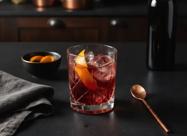 Classic Negroni — Overhead view
