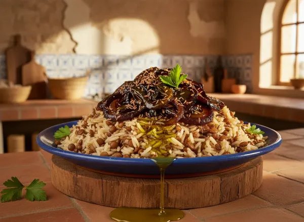 Authentic Lebanese Mujadara — Alternate view