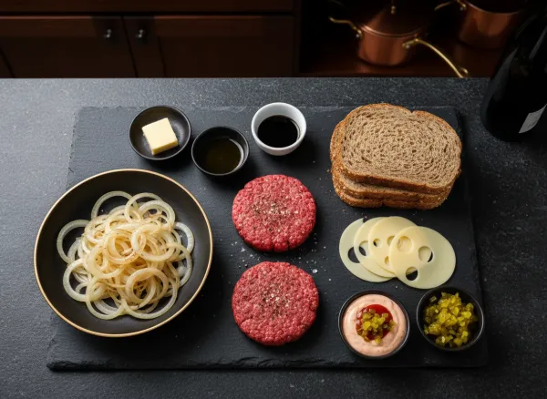 Caramelized Onion Patty Melt — Ingredients view
