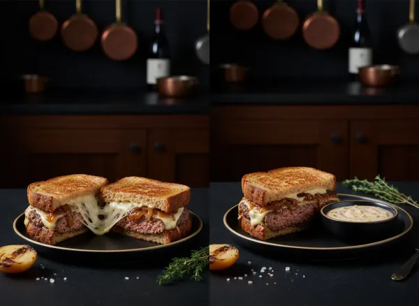 Caramelized Onion Patty Melt — Alternate view