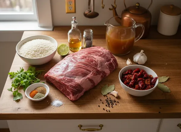 Slow-Cooker Chipotle Barbacoa Burrito Bowls — Ingredients view
