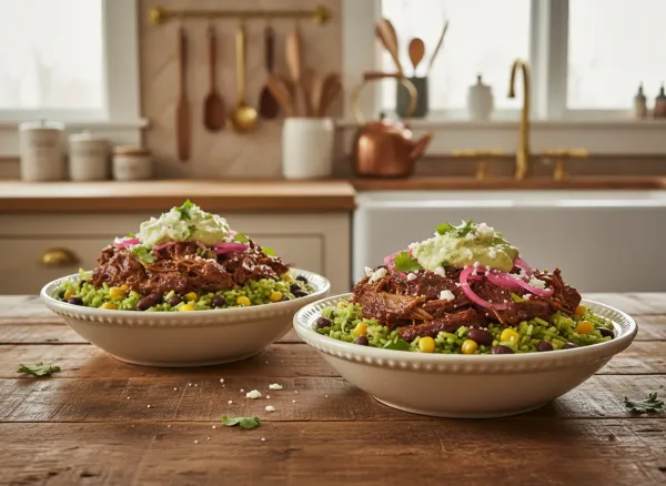 Slow-Cooker Chipotle Barbacoa Burrito Bowls — Alternate view