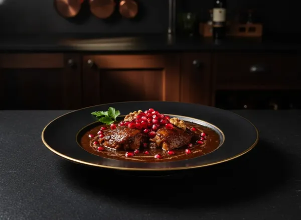 Authentic Persian Fesenjan (Pomegranate Walnut Stew) — Alternate view