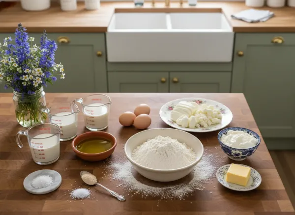 Georgian Khachapuri Adjaruli — Ingredients view