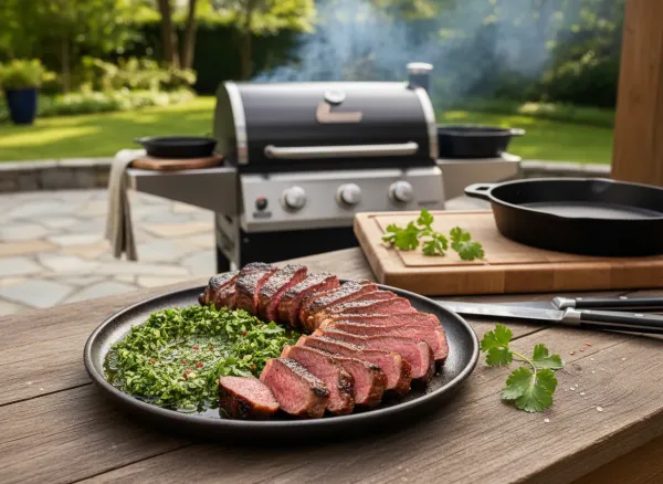 Authentic Brazilian Grilled Picanha with Cilantro-Garlic Chimichurri — Alternate view