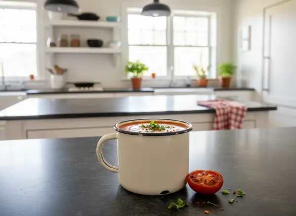 Creamy Roasted Tomato Basil Soup — Alternate view