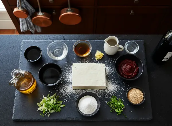 Gochujang-Sesame Marinated Crispy Tofu — Ingredients view