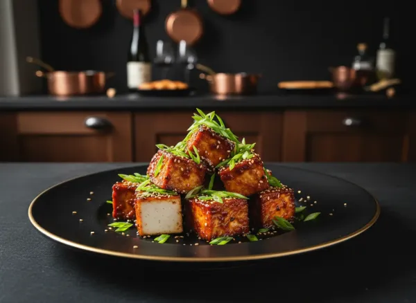 Gochujang-Sesame Marinated Crispy Tofu — Alternate view