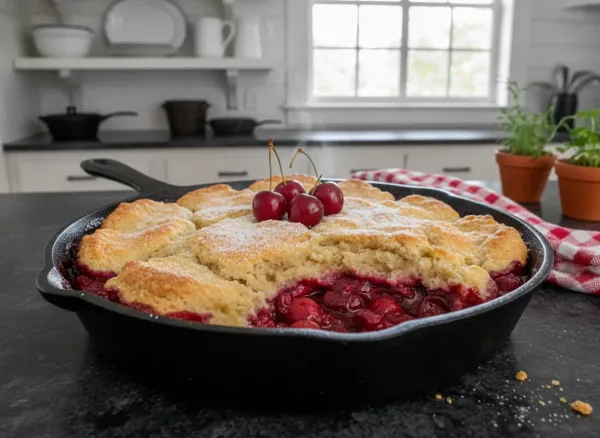 Sugar-Free Classic American Cherry Cobbler