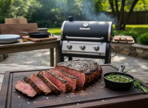 Bourbon-Brown Sugar Marinated Flank Steak — Alternate view