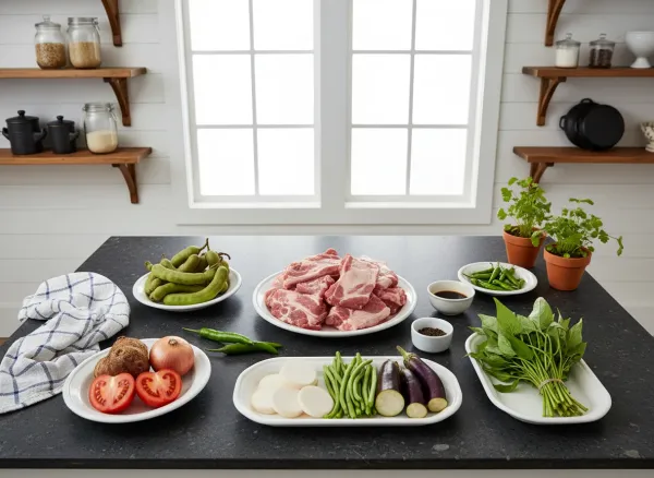 Authentic Filipino Sinigang na Baboy — Ingredients view
