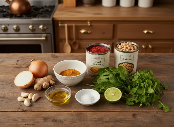 Coconut Curry Chickpea Skillet — Ingredients view