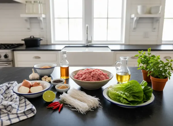 Quick 30-Minute Bun Cha (Vietnamese Pork Meatballs with Noodles) — Ingredients view