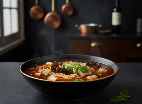 Classic Chinese-American Hot and Sour Soup — Alternate view
